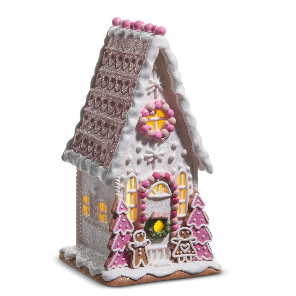 PINK WHITE ICED GINGRBREAD LED HOUSE 4516663