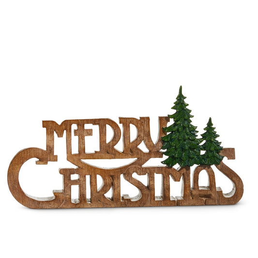 Sign Merry Christmas With Trees 4512112