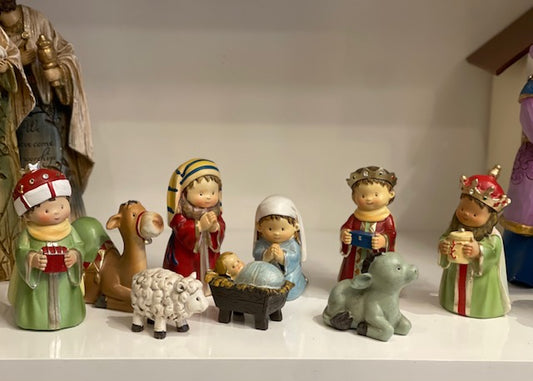 MULTICOLOUR BRIGHT KIDS 9 PIECE NATIVITY SET 4510288