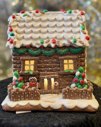 GINGERBREAD HOUSE WITH PRETZEL FENCE 4216267