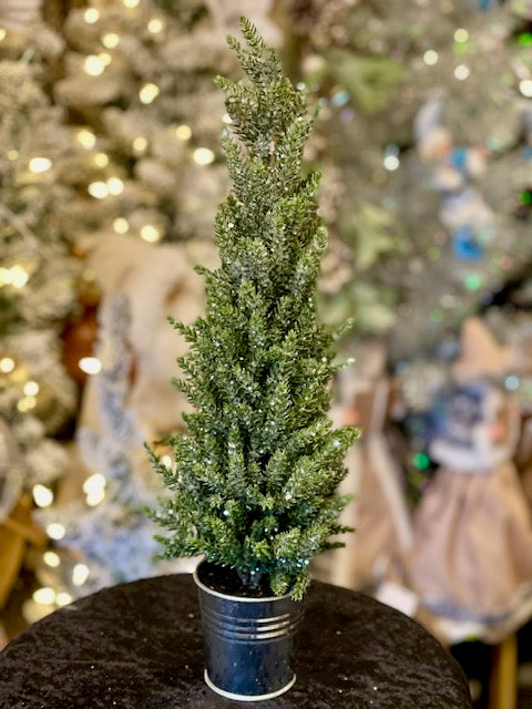GLITTER SPRUCE TREE IN BUCKET LARGE 3610334