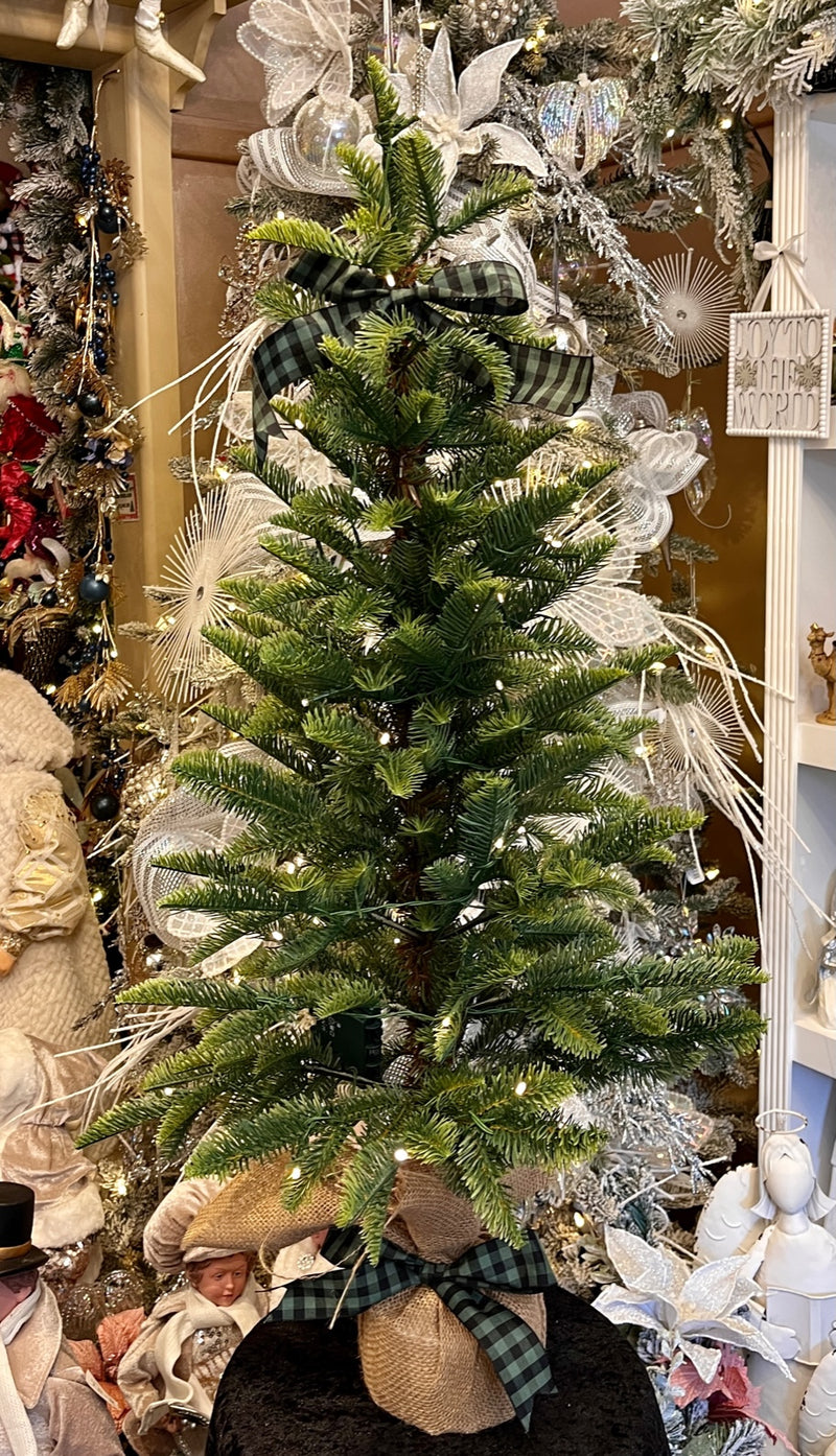 36" PRE-LIT PINE TREE IN BURLAP BAG 4422669