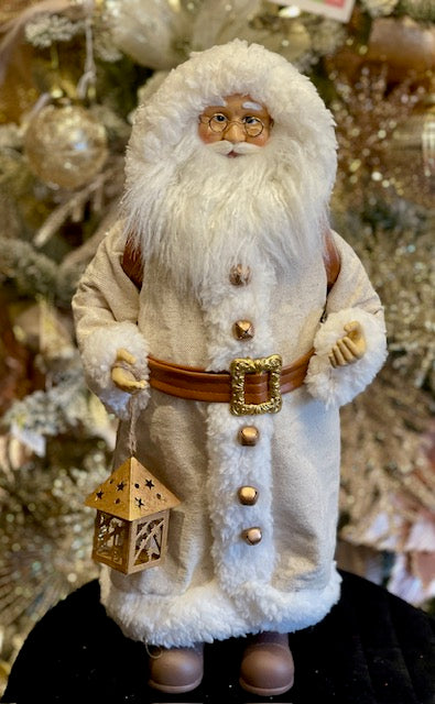NATURAL COAT SANTA WITH LEATHER SACK 4415586
