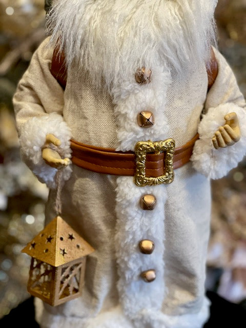 NATURAL COAT SANTA WITH LEATHER SACK 4415586