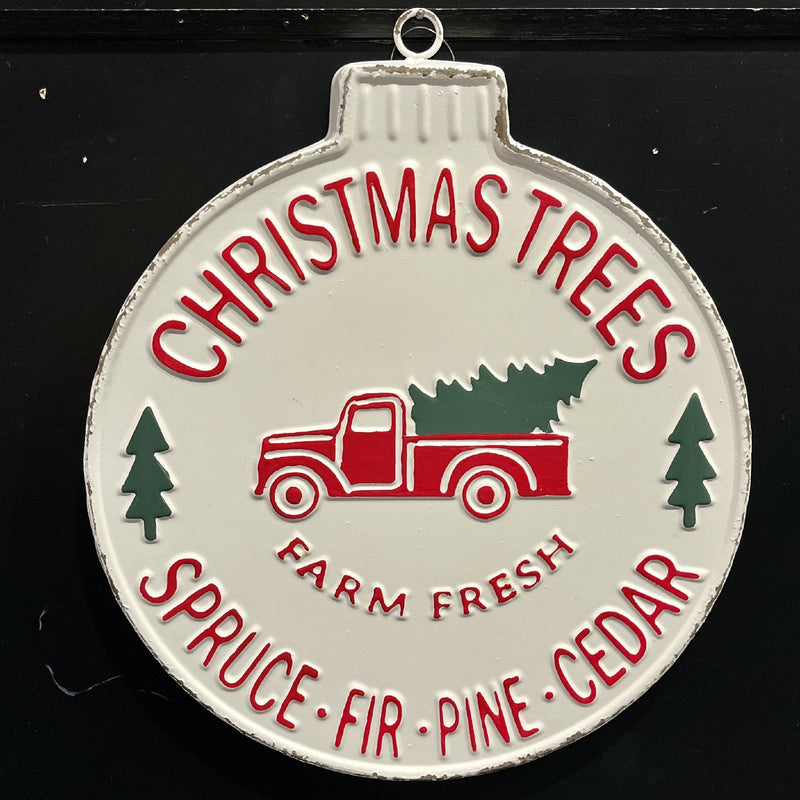 VINTAGE STYLE CHRISTMAS TREES TIN SIGN 4359051