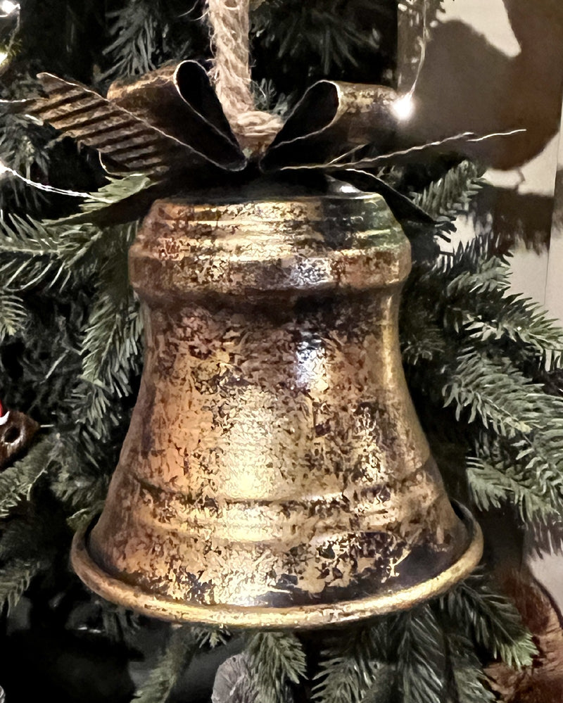 ANTIQUE GOLD BELL WITH BOW 4335012