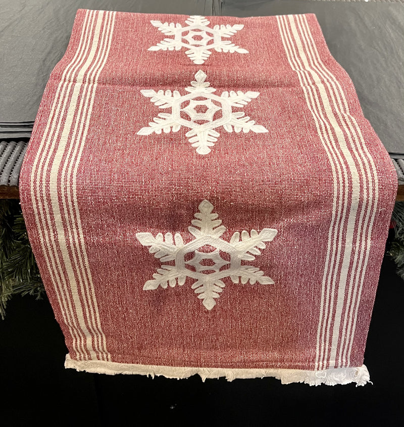 NATURAL RED SNOWFLAKE RUNNER 6 FOOT 4319304