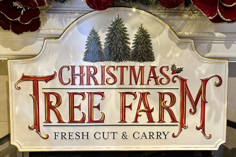 CHRISTMAS TREE FARM WALL ART SIGN 27 INCH 4312370