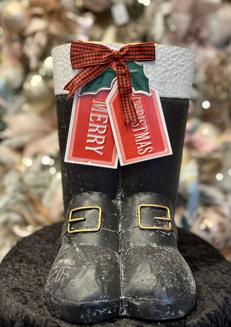 11 INCH SANTA BOOT CONTAINER 4312337 – Making Spirits Bright