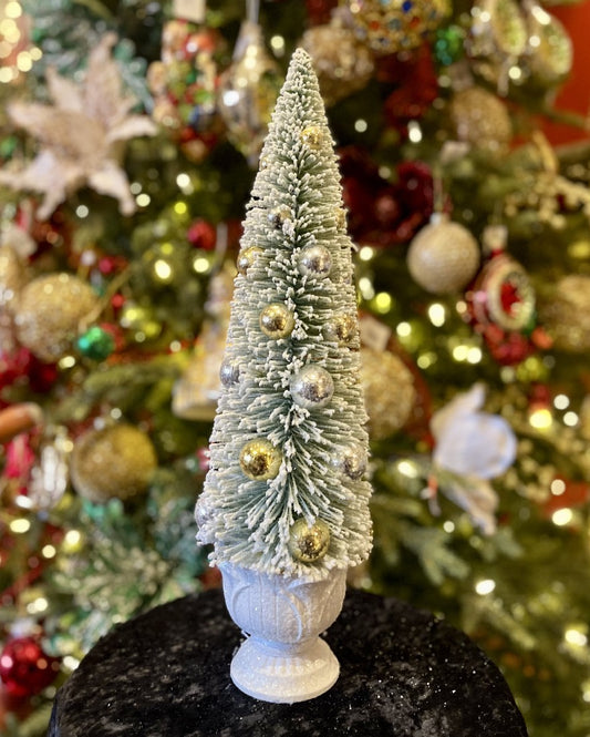 SNOWY BOTTLE BRUSH SMALL TREE IN URN 4215503