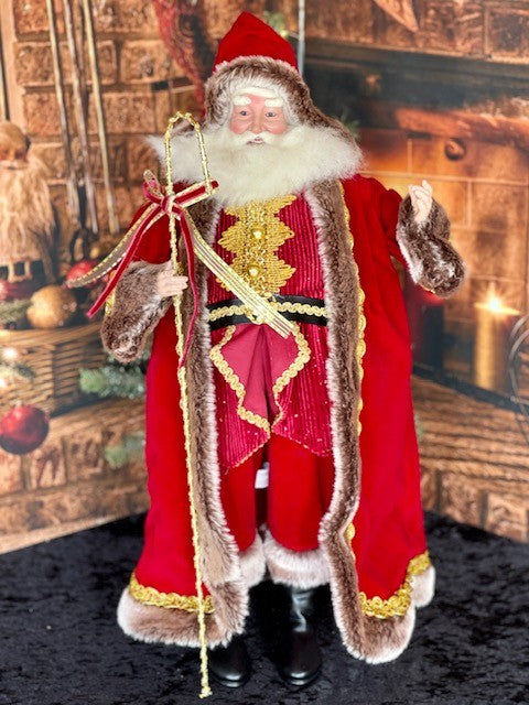 GOLD & RED REGAL SANTA 4202397