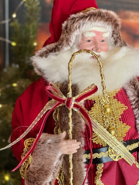 GOLD & RED REGAL SANTA 4202397