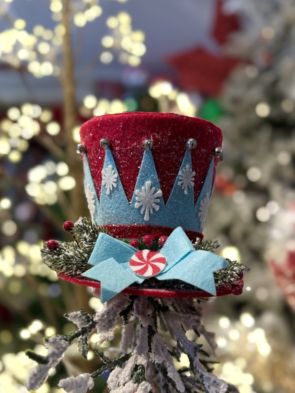 Small MERRY TOP HAT Tree Topper 4616122