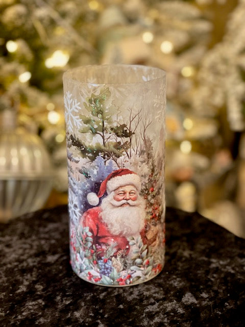 LARGE GLASS SANTA VASE 4524999