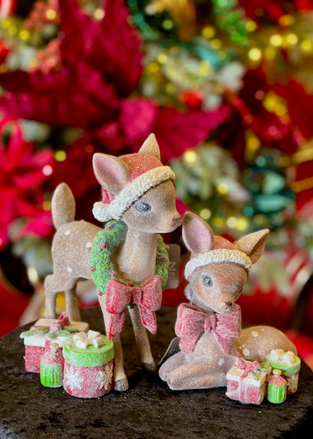 SET OF 2 VINTAGE CHRISTMAS REINDEER 9 INCH 4519142