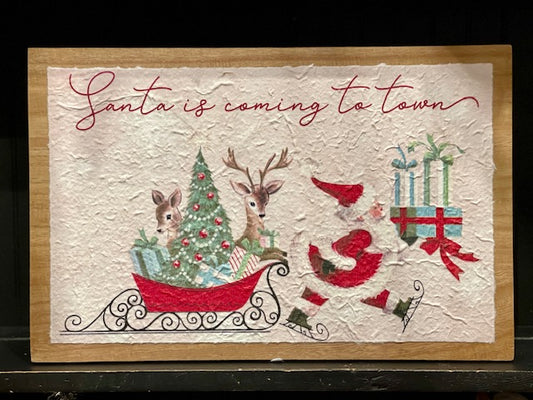 SANTA IS COMING TO TOWN WALL ART 4559229