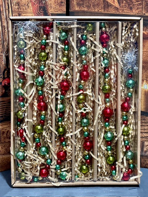 RED, GREEN & BLUE BEADED GARLAND 6FT G4220880
