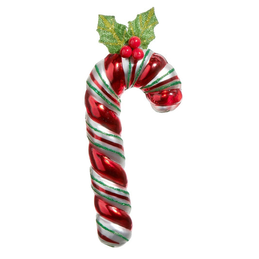 RETRO GLASS CANDY CANE ORNAMENT 4552852