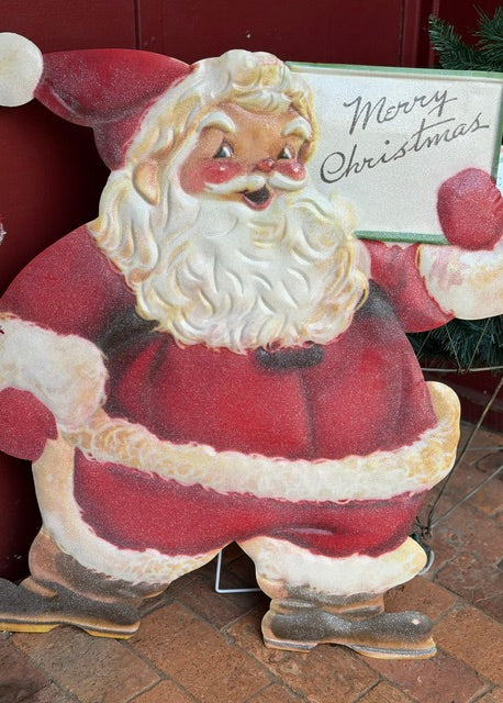 METAL VINTAGE STYLE SANTA YARD SIGN 4550814