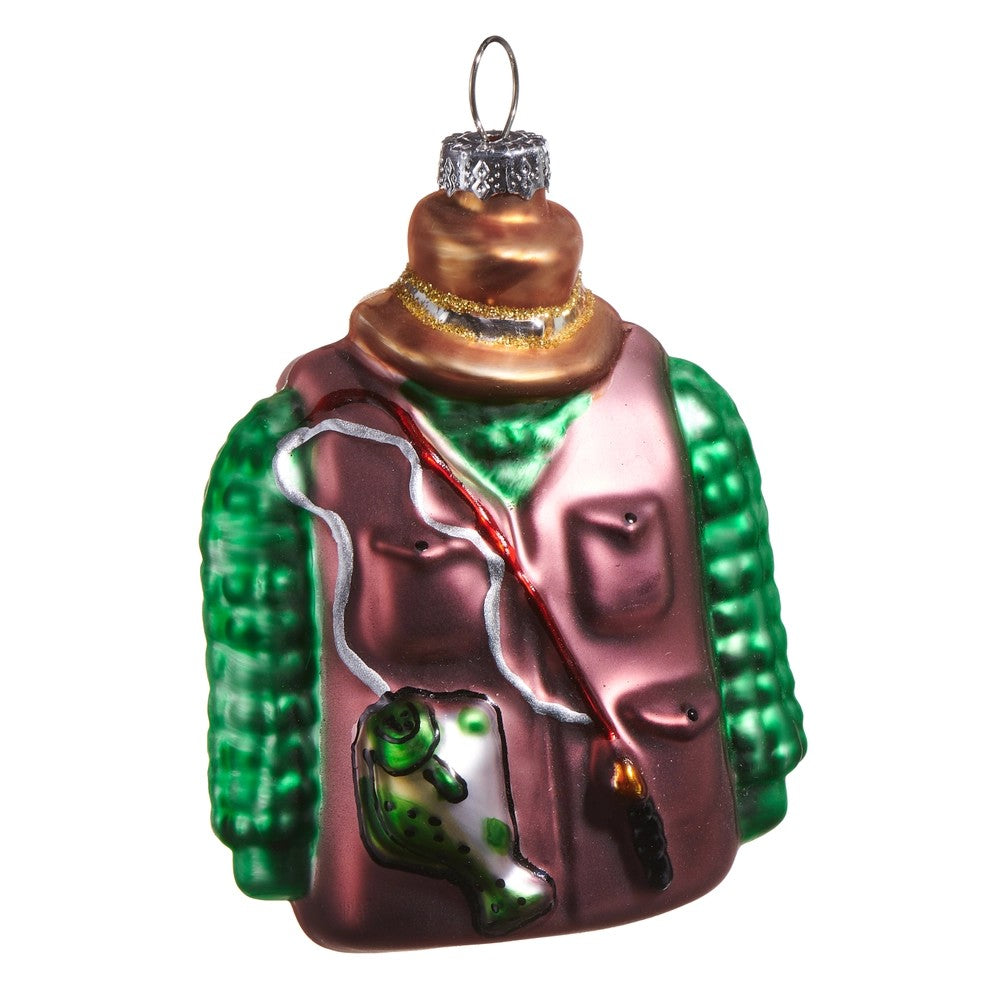 GLASS FISHNG VEST HANGING ORNAMENT 4524867