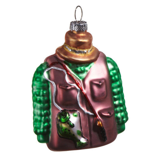 GLASS FISHNG VEST HANGING ORNAMENT 4524867