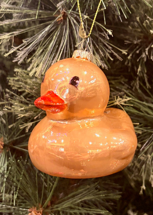 RUBBER DUCK GLASS HANGING ORNAMENT 4524865