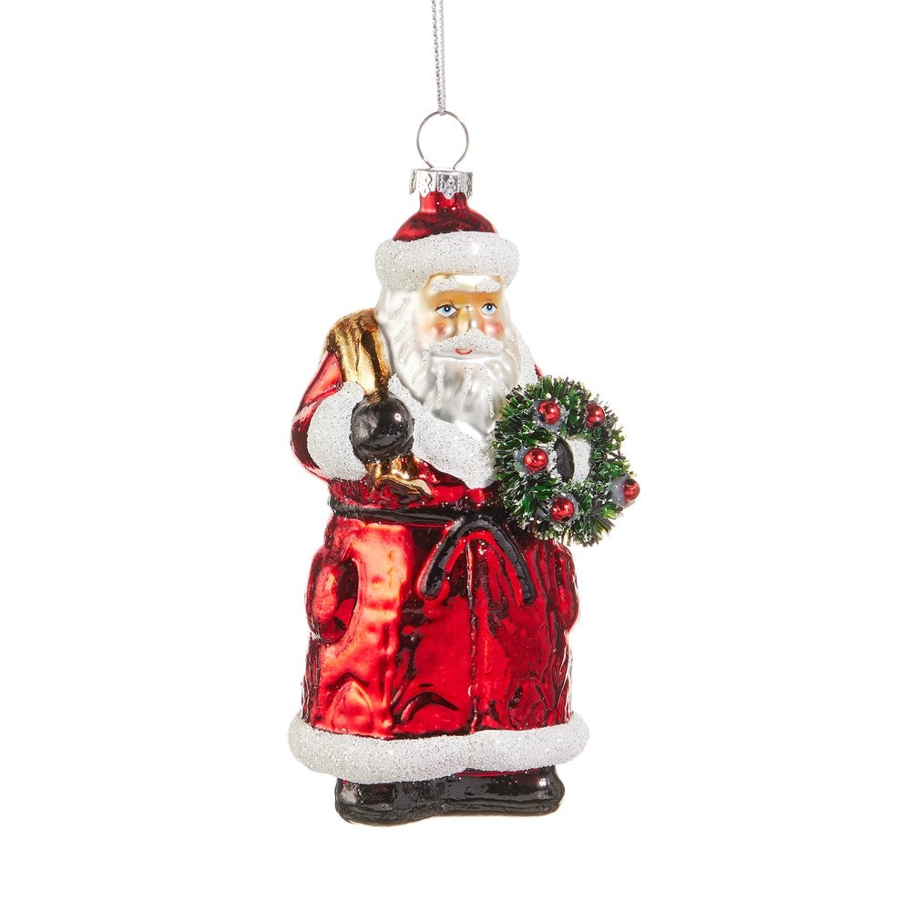 CLASSIC SANTA GLASS HANGING ORNAMENT 4520901