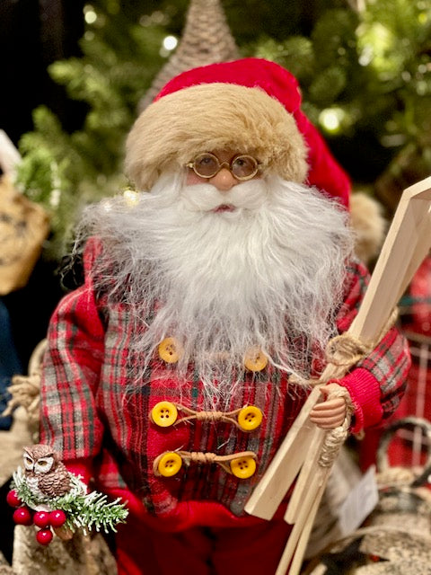 SANTA WITH SKIS AND OWL 4519212