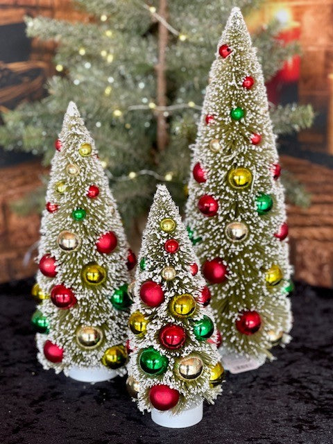 BOTTLE BRUSH TRADITIONAL BAUBLE TREE SMALL 3419003