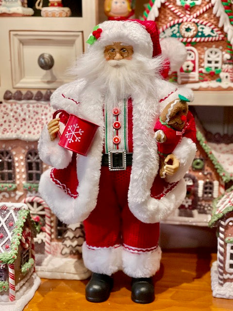SANTA WITH HOT COCOA AND GINGERBREAD MAN 4515544