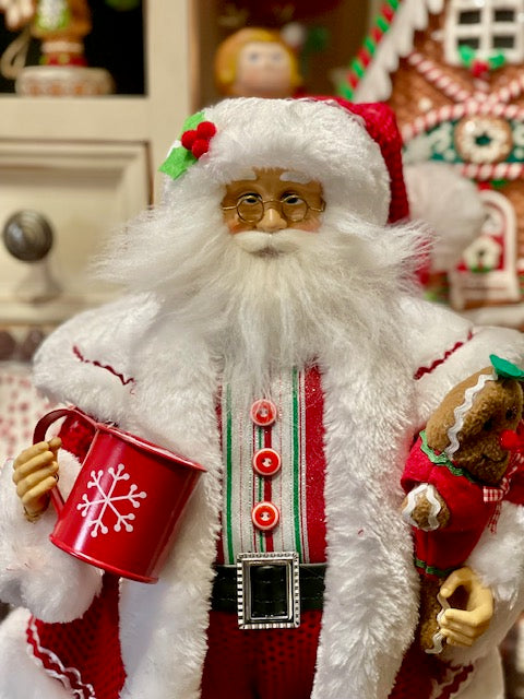SANTA WITH HOT COCOA AND GINGERBREAD MAN 4515544