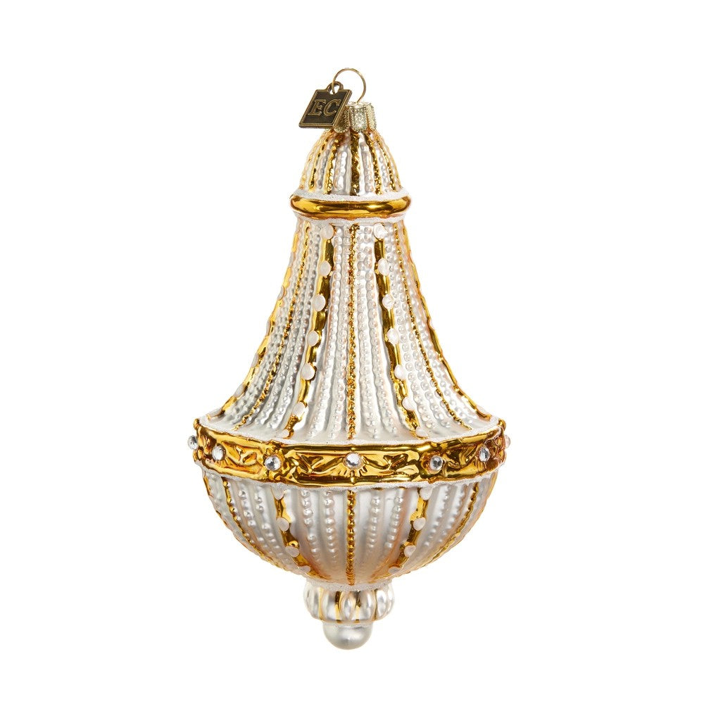 ERIC CORTINA GOLD ESTATE CHANDELIER GLASS ORNAMENT 4453150