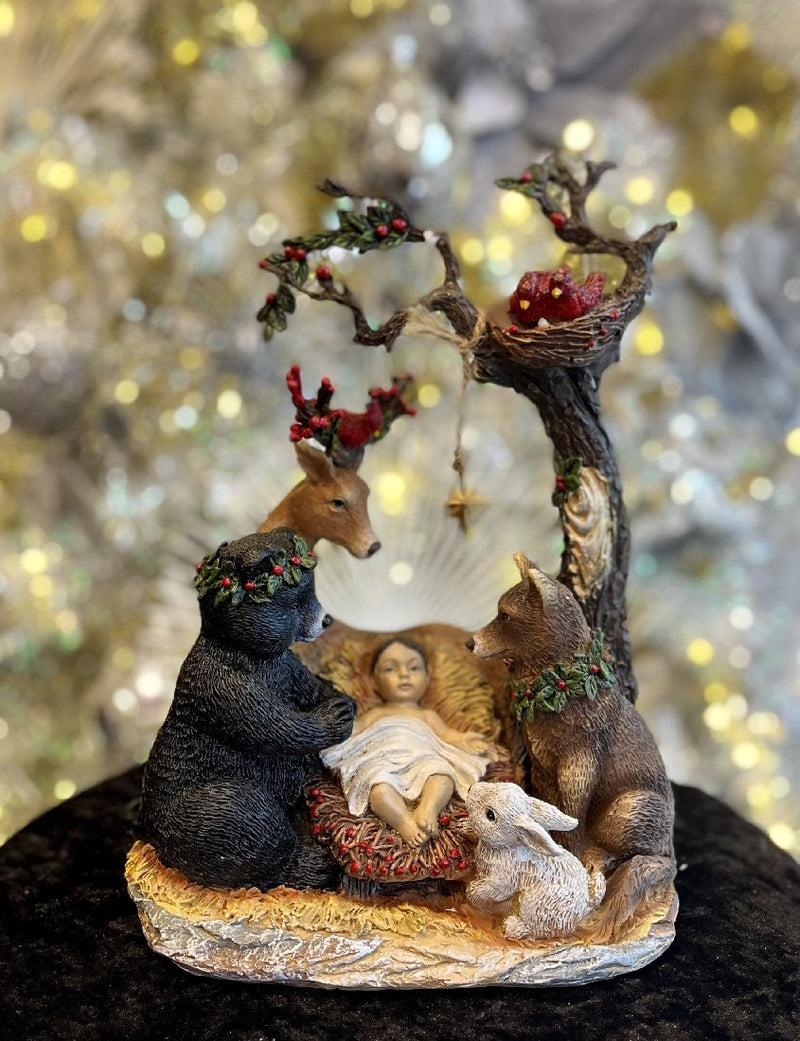 ANIMAL FOREST SCENE WITH BABY JESUS134291