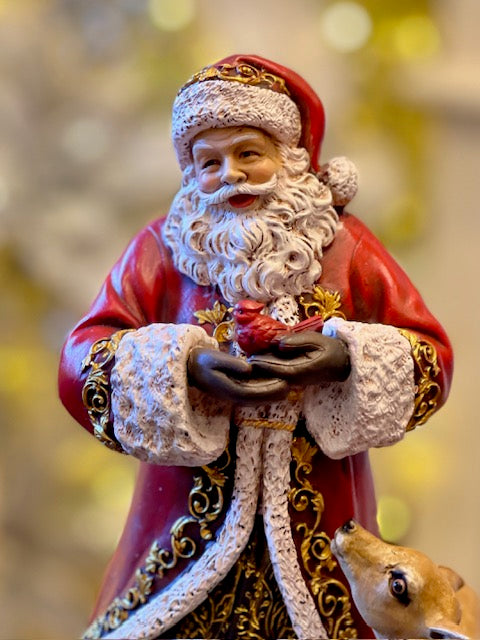 JOSEPH'S STUDIO SANTA WITH CARIDNAL & DEER 633492