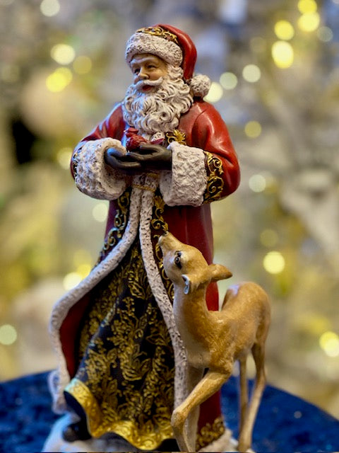 JOSEPH'S STUDIO SANTA WITH CARIDNAL & DEER 633492