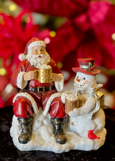 JOSEPH'S STUDIO SANTA & SNOWMAN DRINKING COCOA 633000