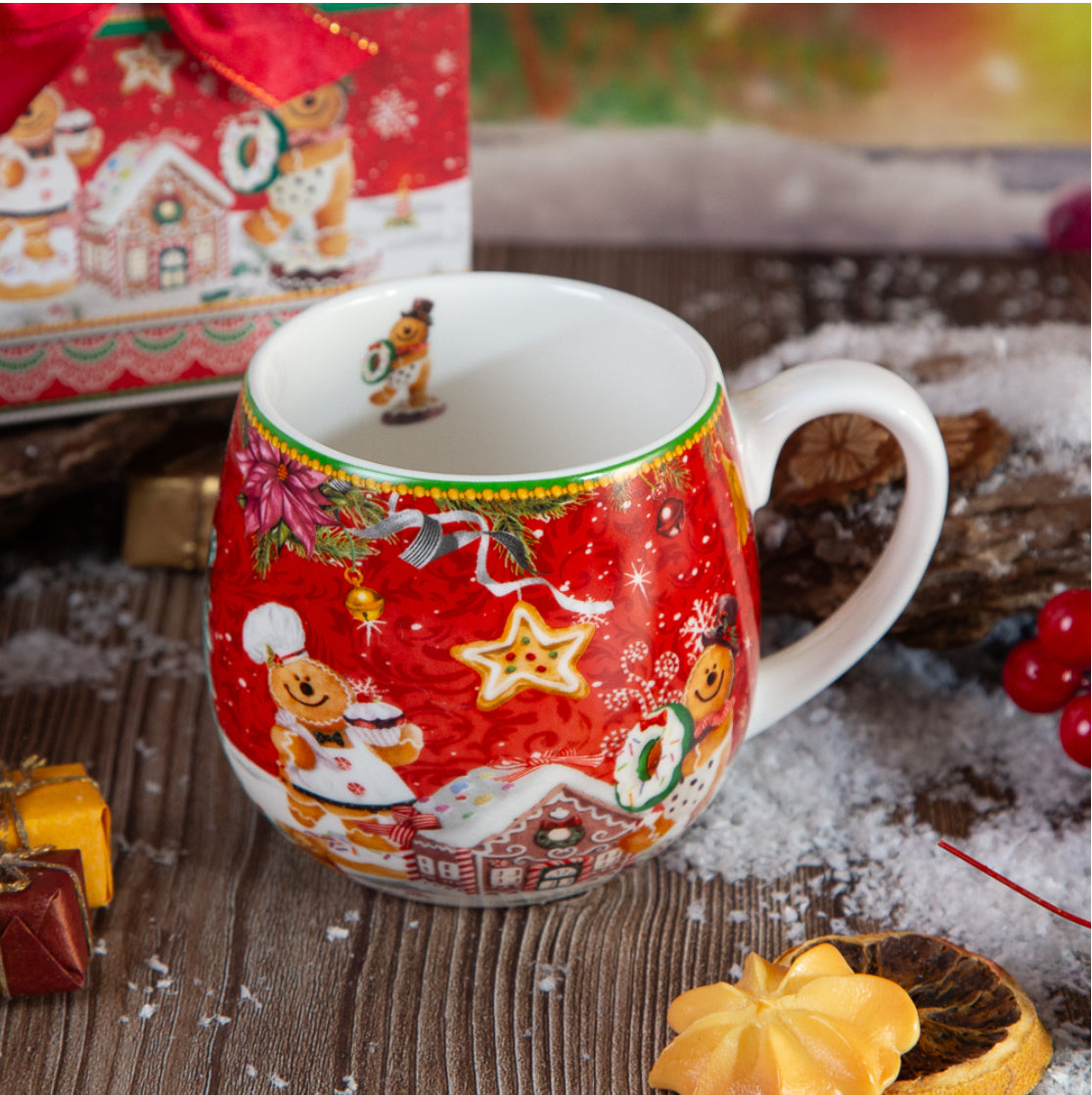 Xmas Gift Box Mug Ginger Wonderland JW04-1
