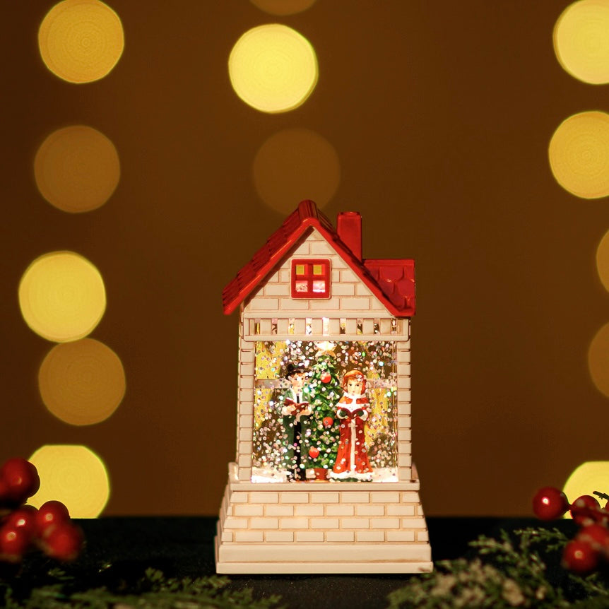 LED SNOWGLOBE - HOUSE WITH CAROLERS MJ023