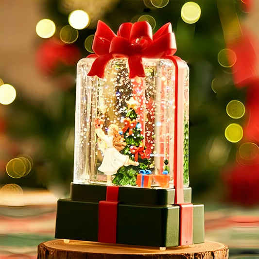 LED SNOWGLOBE - MINI GIFT BOX WITH NUTCRACKER BALLET MJ03-1