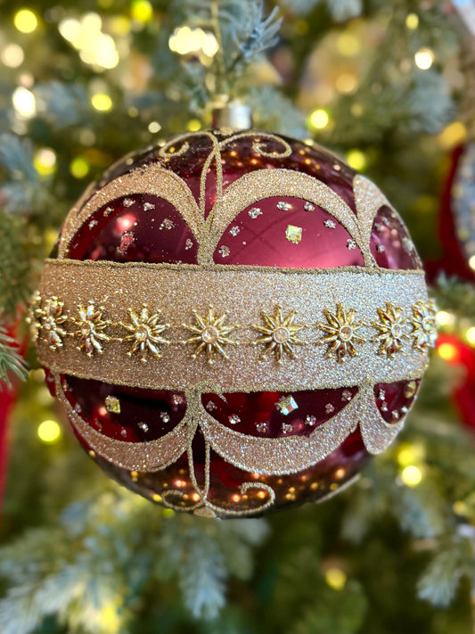 Large Decorative Hanging Bauble Burgundy 33002545BU