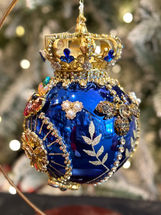 MARK ROBERTS - Blue Crown Jewels Ornament 36-61410