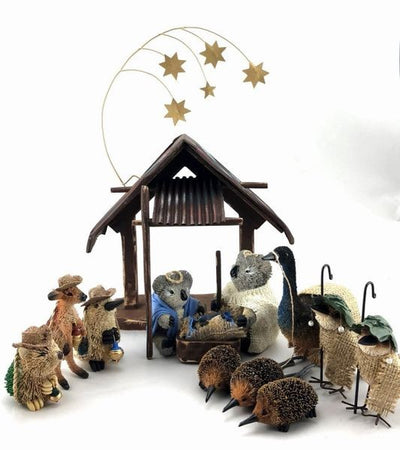 13 PIECE AUSSIE NATIVITY SET