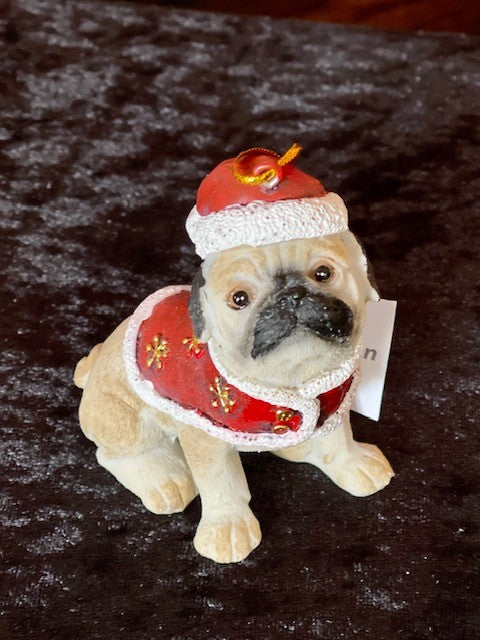 PUG PUPPY ORNAMENT XKN59