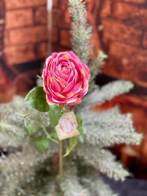 MARK ROBERTS QUEEN'S COURT PINK/YELLOW PLAID ROSE