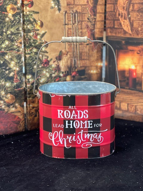 BUFFALO CHECK OVAL TIN BUCKET - MEDIUM BF186132