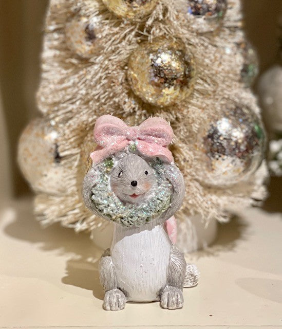 MOUSE WITH WREATH XKN88