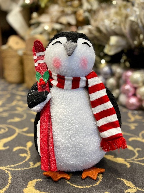 FLUFFY PENGUIN HOLDING SKIS 4116366