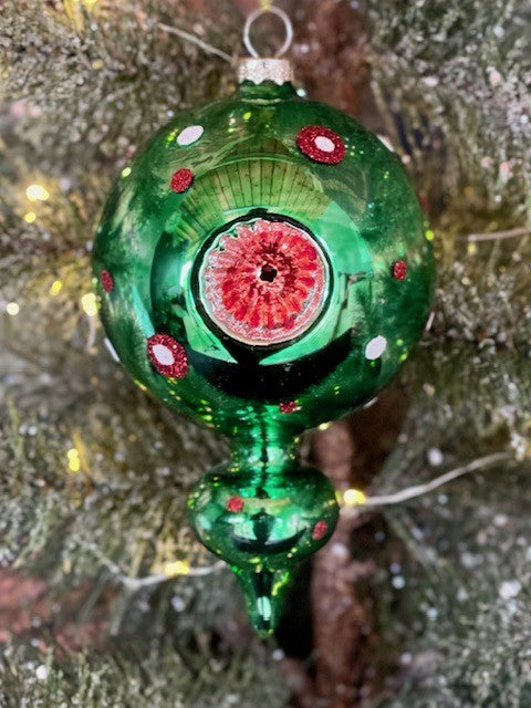 GREEN ROUND FINIAL ORNAMENT 4124611