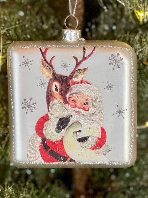 SQUARE SANTA & REINDEER ORNAMENT 4152858