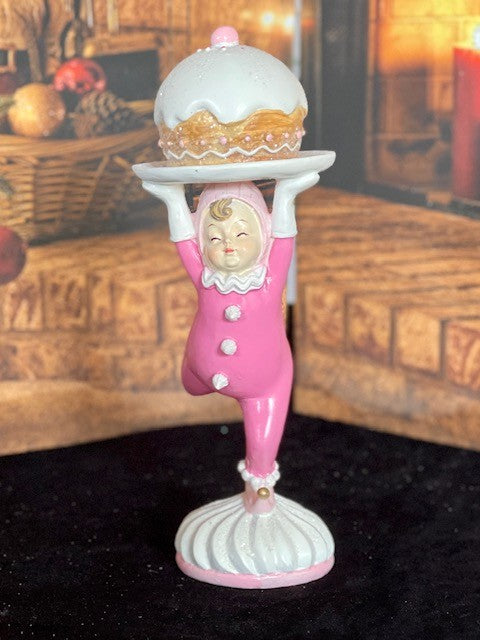 PINK PIXIE WITH DONUT ON PLATTER - JTE204